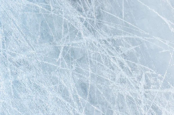 Ice texture on a natural skating rink — Stock Photo, Image