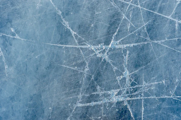 Texture di ghiaccio su una pista di pattinaggio — Foto Stock