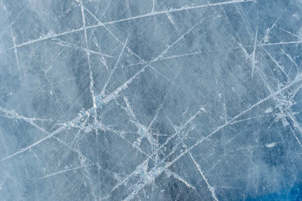 Textura de gelo em uma pista de patinação — Fotografia de Stock