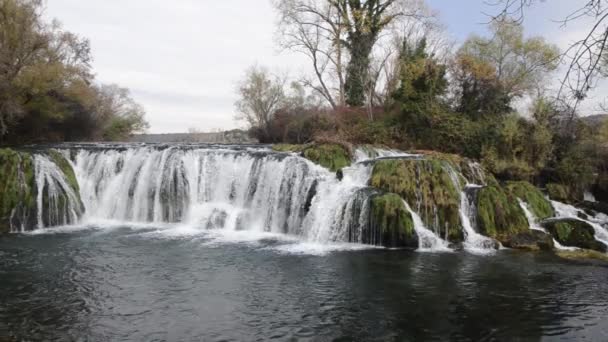 Wasserfall Mit Grüner Natur — Stockvideo