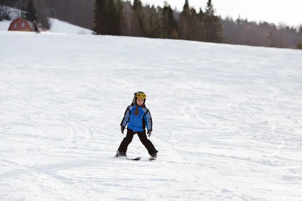 Little ski girl — Stock Photo, Image