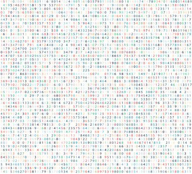 Renk matrisi arka plan basamaklı. Bilgisayar kodu numaraları düşen, şifreleme ve kodlama, veri kodu.