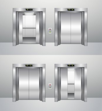 Asansör kapalı ve açık, Asansör ve iniş yükselişi.