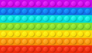 Renkli plastik parçaları olan kusursuz bir arkaplan oyunu.