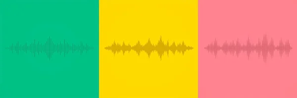 Sound Wave Imitation Voice Sound Microphone Icon Concept Voice Recognition — Stock Vector