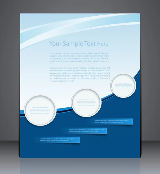 Abstract vector lay-out flyer, dekking van het tijdschrift, of corporate desig — Stockvector