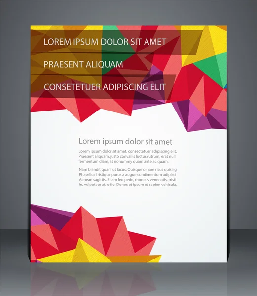 Brochure di design geometrico copertina, volantino o poster — Vettoriale Stock