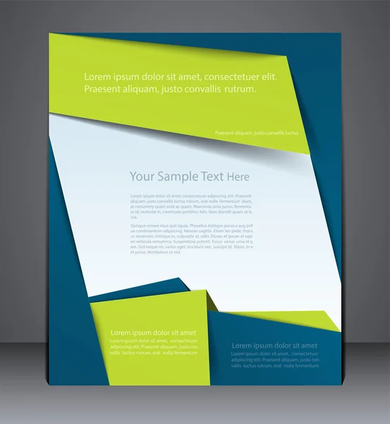 Folheto de negócios de layout, capa de revista ou design corporativo — Vetor de Stock