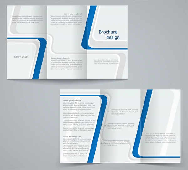 Modello di brochure aziendale a tre pieghe, volantino aziendale o copertina — Vettoriale Stock