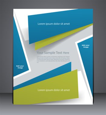 Layout business brochure, magazine cover clipart