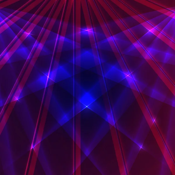 Fond laser avec rayons bleus et violets — Image vectorielle