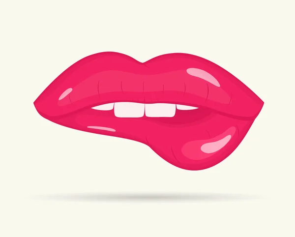 Lèvres des femmes sur fond blanc — Image vectorielle