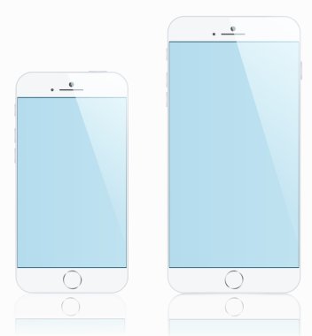 İki farklı boyutta iphon tarzında yeni gerçekçi cep telefonu akıllı telefon