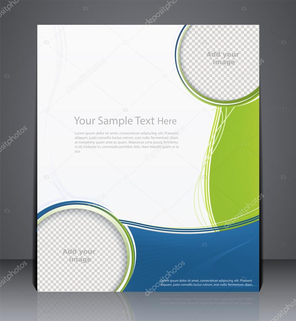 Layout business brochure, magazine cover, or corporate design te