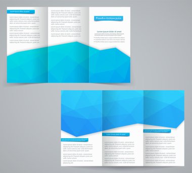 Üç iş broşür şablonu üçgen, şirket ile kat 