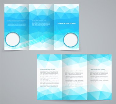 Üç iş broşür şablonu üçgen, şirket ile kat 