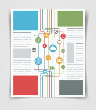 Düzen iş el ilanı ya da broşür ağ bağlantıları. Web depo