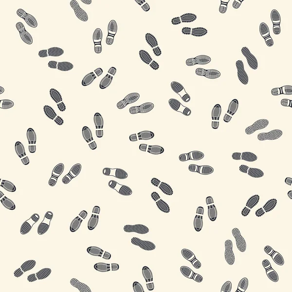 Nahtloser Hintergrund mit menschlichen Fußabdrücken — Stockvektor