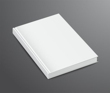 Koyu arka plan üzerinde Hardcover izole boş kitap tasarımı