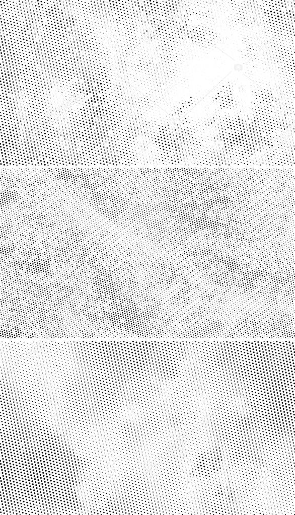 Vintage Halftone Backgrounds, Scattered Black Dots on White Back