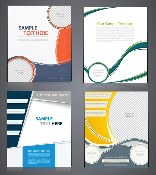 Folhetos de negócios de layout, modelo de design de folheto em tamanho A4, ou —  Vetores de Stock