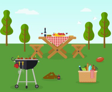 Piknik Barbekü partisi Açık Rekreasyon