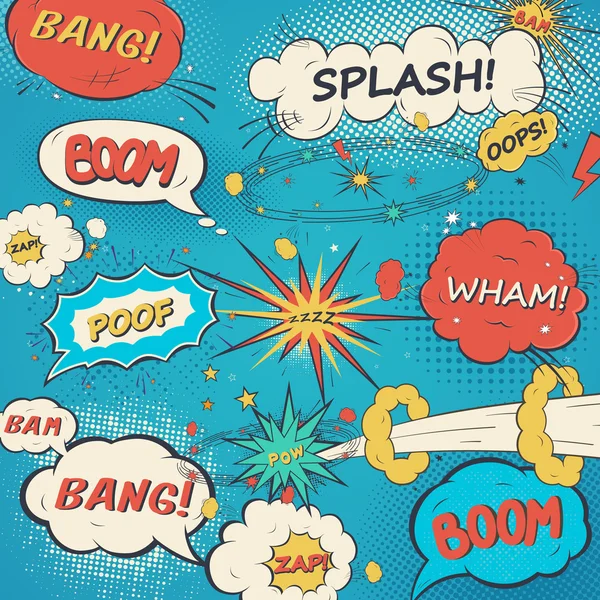 Pop sanat tarzı desen komik konuşma balonları 