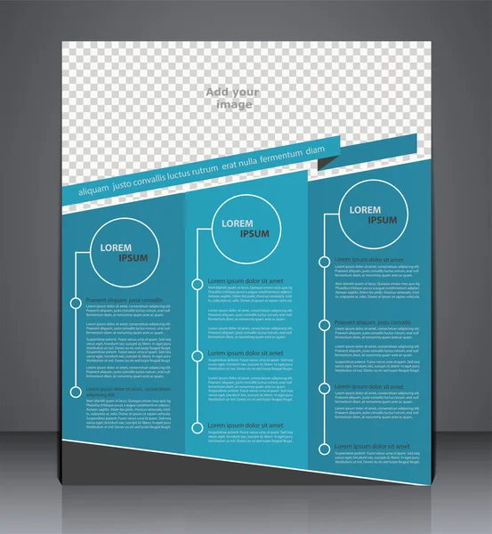 Brochure d'affaires vectorielle conception de dépliant, conception de couverture de mise en page en — Image vectorielle