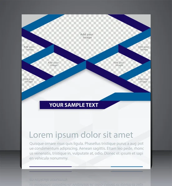 Vector business brochure flyer design. Layout design isometric c — Stock Vector