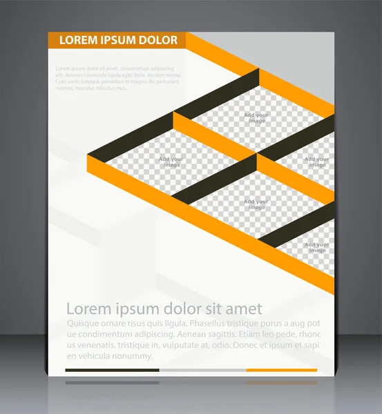 Vector zakelijke brochure flyer ontwerp. — Stok Vektör