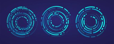 Noktalı ve çizgili dinamik dairesel dalga ritmi.