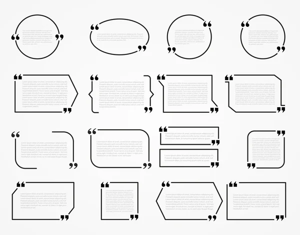 フレームを引用します。印刷情報デザイン引用と空白のテンプレート — ストックベクタ