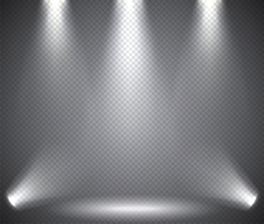 Sahne aydınlatma yukarıda ve aşağıda, şeffaf etkileri