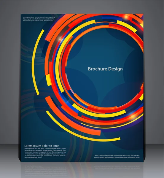 Progettazione astratta di opuscoli aziendali digitali in formato A4 — Vettoriale Stock