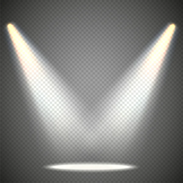 Éclairage de la scène d'en haut, effets transparents sur un plaid da — Image vectorielle