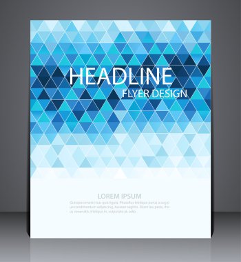 Dijital iş broşür ve ilan, A4 boyutunda geometrik tasarım
