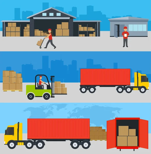 Pojęcie usługi dostawy towarów — Wektor stockowy