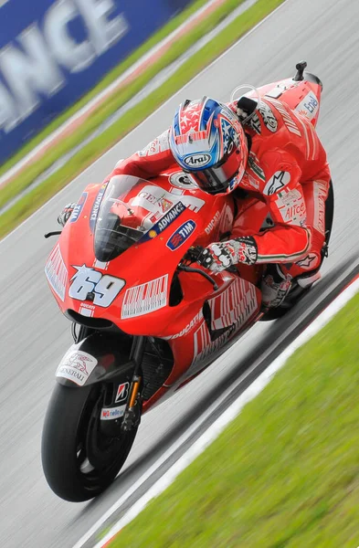 Sepang Malaysia Oct American Nicky Hayden Ducati Marlboro Team Negotiates — Stock Photo, Image