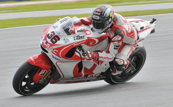 Sepang Malaysia Oct Φινλανδική Mika Kallio Της Pramac Racing Διαπραγματεύεται — Φωτογραφία Αρχείου