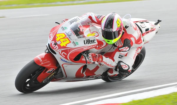 Sepang Malaysia Oct Spanish Aleix Espargaro Pramac Racing Negotiates Corner — Stock Photo, Image