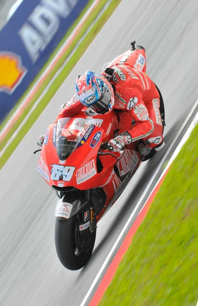 Sepang Malaysia Oct American Nicky Hayden Ducati Marlboro Team Negocia — Fotografia de Stock