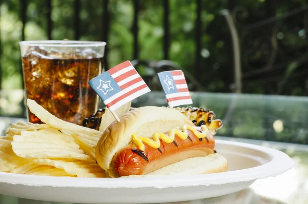 Patriotic Hot Dogs — Stock Photo, Image