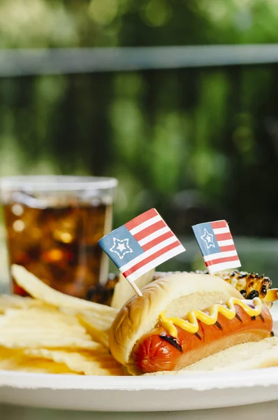 Patriotic Hot Dogs — Stock Photo, Image