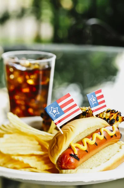 Patriotic Hot Dogs Stock Picture