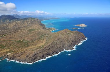 Kayalıklarla Makapuu Yarımadası - Oahu