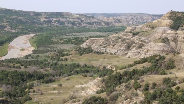 Paisagem em T.Roosevelt NP — Vídeo de Stock