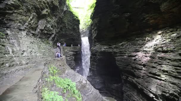 Cascada de la caverna - Watkins Glen — Vídeos de Stock