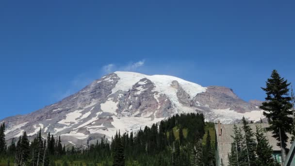 Mount Rainier van paradijs parkeerplaats — Stockvideo