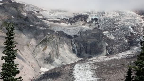 レーニア山の氷河 — ストック動画