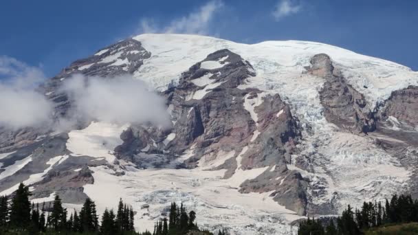 Gletscher des Mount Rainier - Washington — Stockvideo